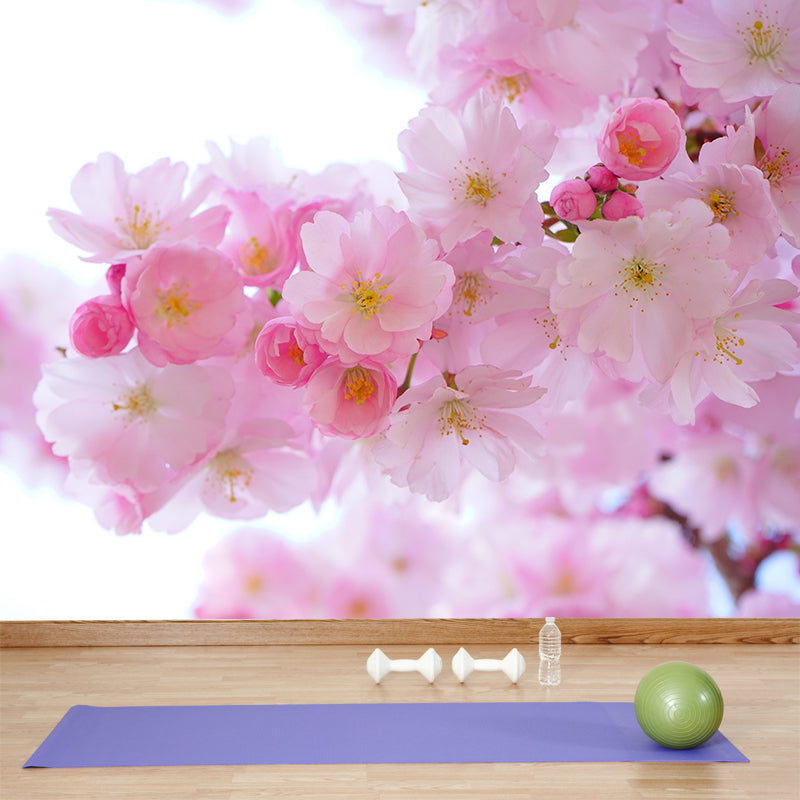 Beautiful Flowers Murals Wallpaper Modern Stain Resistant Wall Decor in Multi-Clor