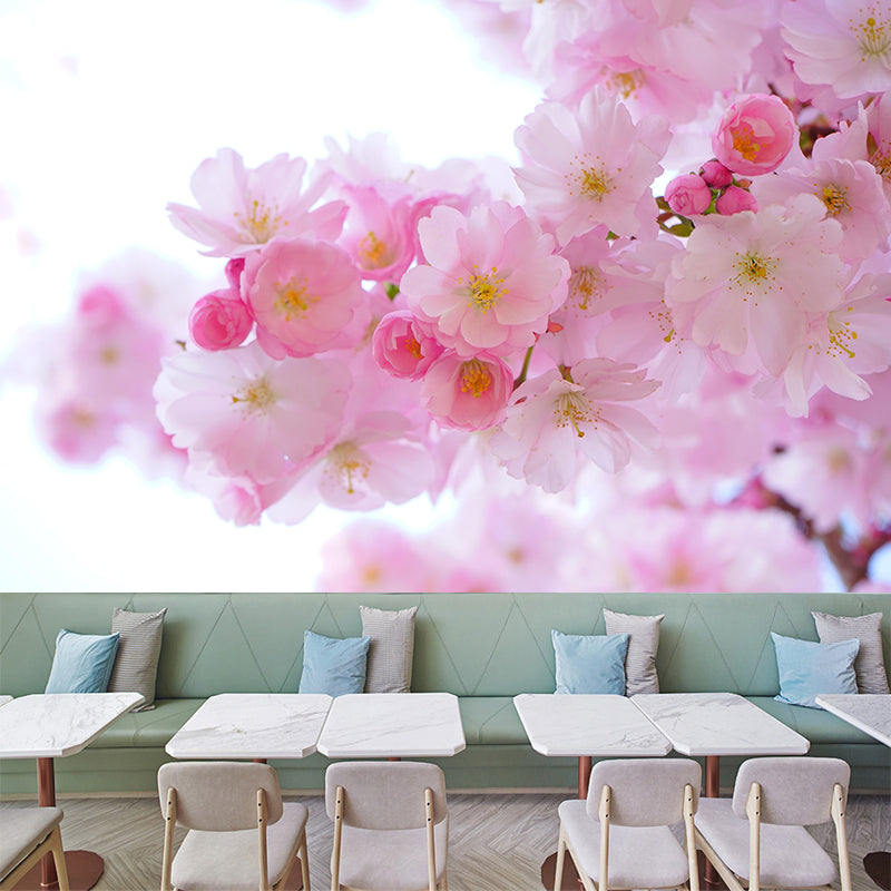 Beautiful Flowers Murals Wallpaper Modern Stain Resistant Wall Decor in Multi-Clor