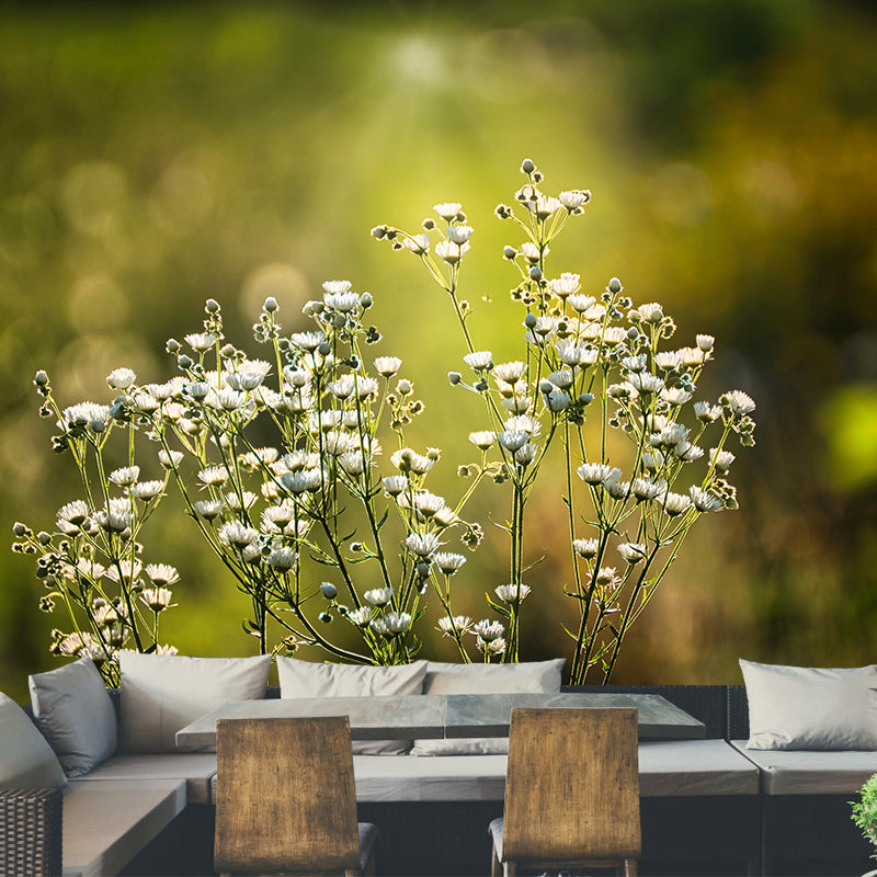 Beautiful Flowers Murals Wallpaper Flower Stain Resistant Wall Decor for Girl Bedroom