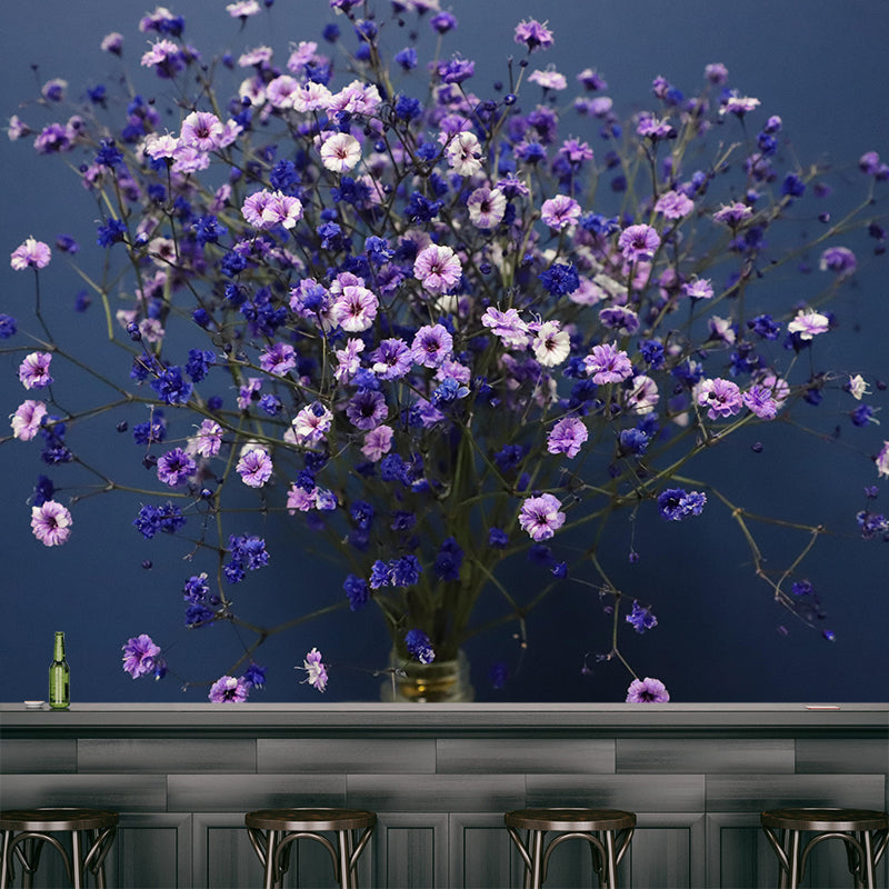 Beautiful Flowers Murals Wallpaper Flower Stain Resistant Wall Decor for Girl Bedroom