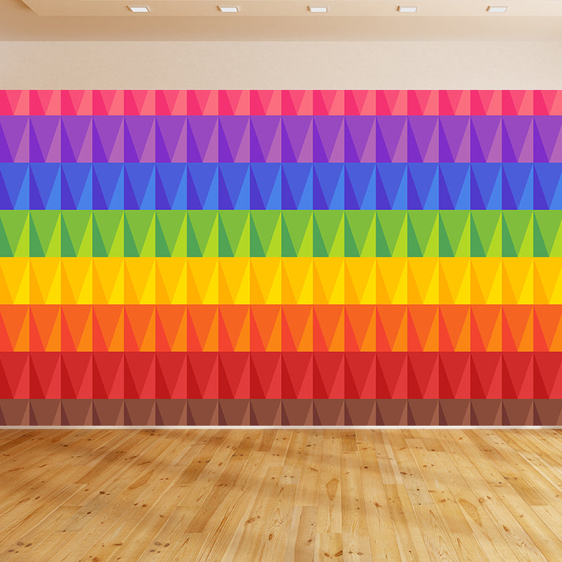 Bright Color Geometry Wall Mural Eco-friendly Home Decoration for Bedroom