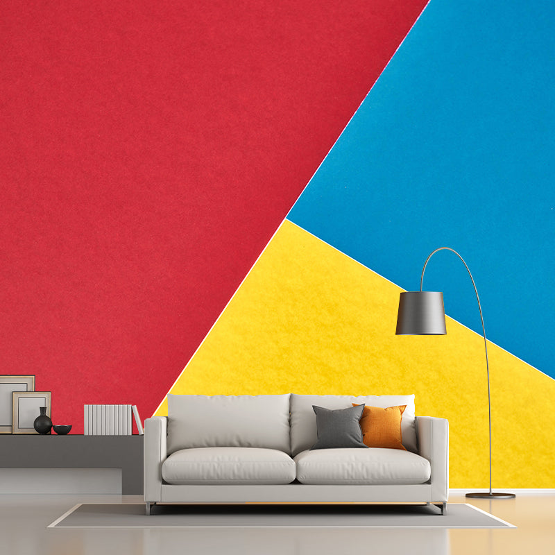 Lichte kleur geometrie muurschildering behang hedendaagse wandbekleding voor woondecoratie
