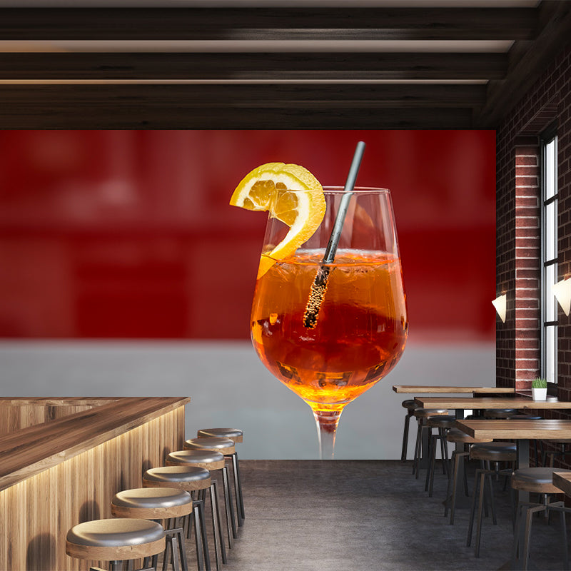 Photography Drunk Cocktail Mural Light Color Commercial Use Wall Art for Club Decor