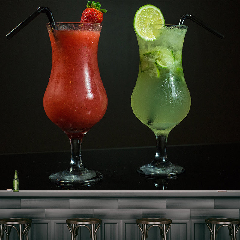 Photography Drunk Cocktail Mural Light Color Commercial Use Wall Art for Club Decor