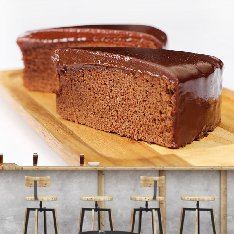 Tasty Dessert Mural Wallpaper Mildew Resistant Business Coffee Shop Wall Decor