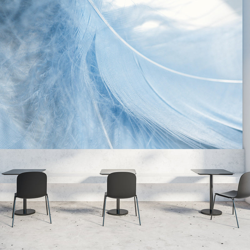 Contemporary Cute Feather Mural Wallpaper Wall Covering for Living Room Bedroom