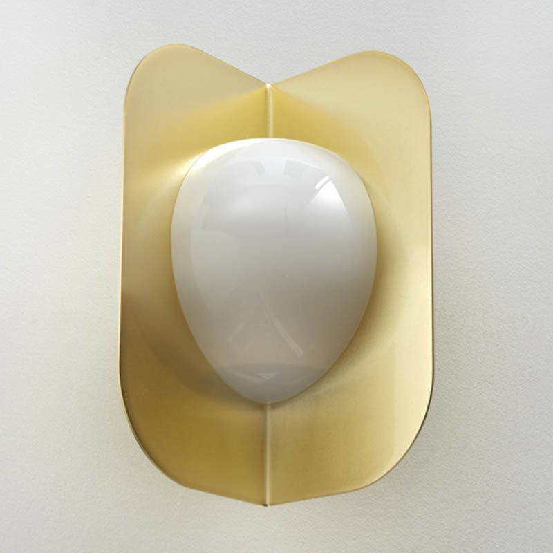 1 HEAD CHAMBRE SCONCE LIGHT MODERNISME GOLD LED MUR LECLURING AVEC avec une teinte en métal incurvée