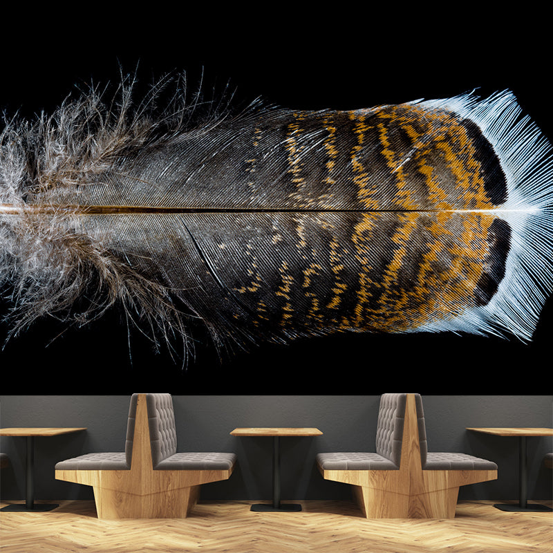 Contemporary Cute Feather Mural Wallpaper Wall Covering for Living Room Bedroom