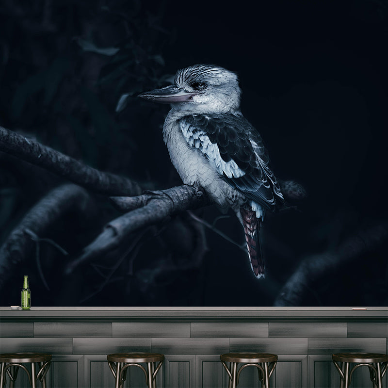 Kingfisher Contemporary Mural Wallpaper Mildew Resistant Wall Decor for Accent Wall