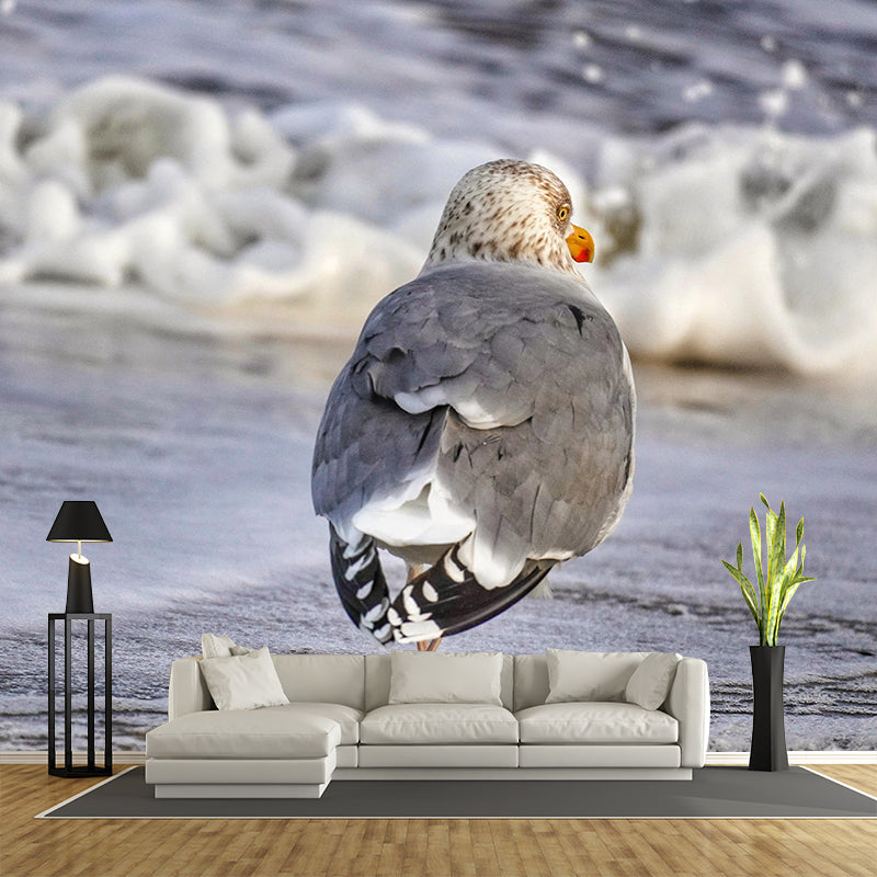 Modern Seagull Wall Mural Decal Eco-friendly Stain Resistant for Sitting Room