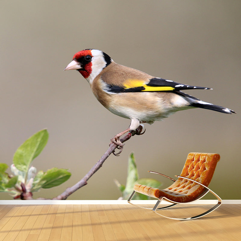 Bird Contemporary Mural Wallpaper Mildew Resistant Wall Decor for Accent Wall