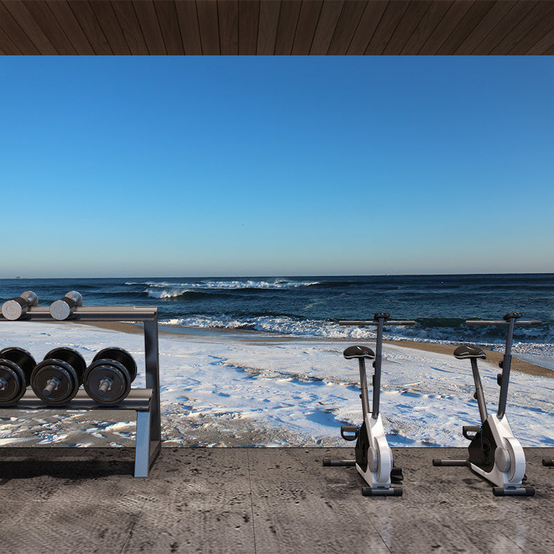 Customized Sea Pattern Wall Mural Decal Moisture Resistant for Sleeping Room