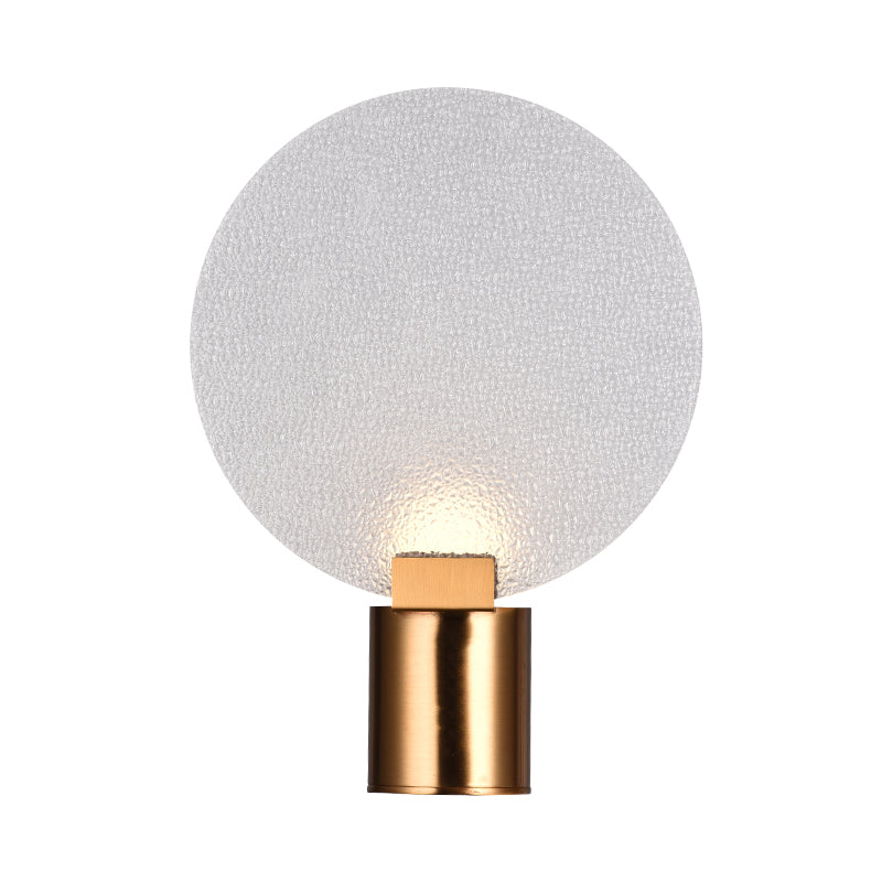 Modern 1 Light Wall Lighting Gold Round LED Wall Mounted Lamp with Bubble Glass Shade