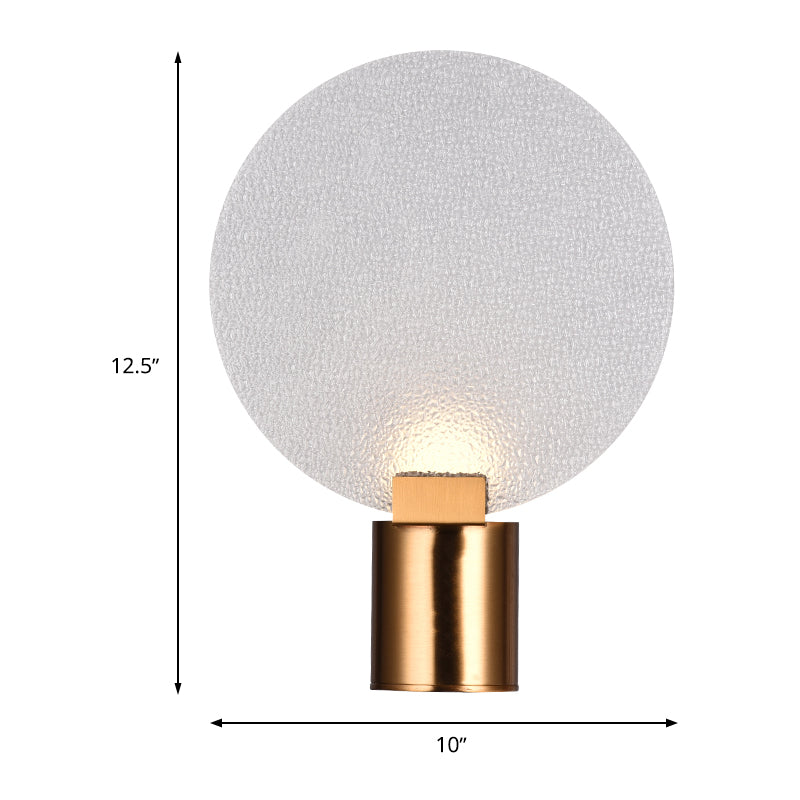 Modern 1 Light Wall Lighting Gold Round LED Wall Mounted Lamp with Bubble Glass Shade