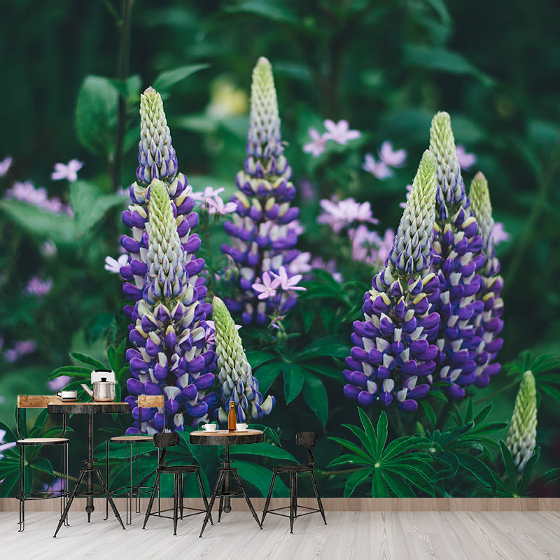 Many Flowers Wall Mural Mildew Resistant Wall Decor for Sitting Room Bedroom