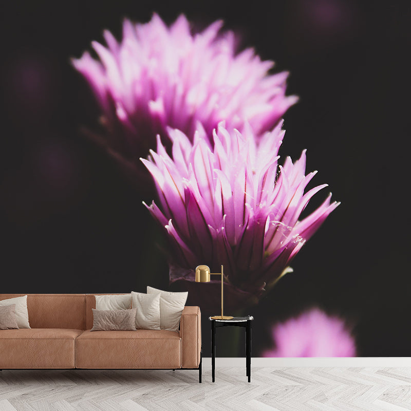 Flower Wall Mural Mildew Resistant Environment Friendly Wall Decor for Bedroom