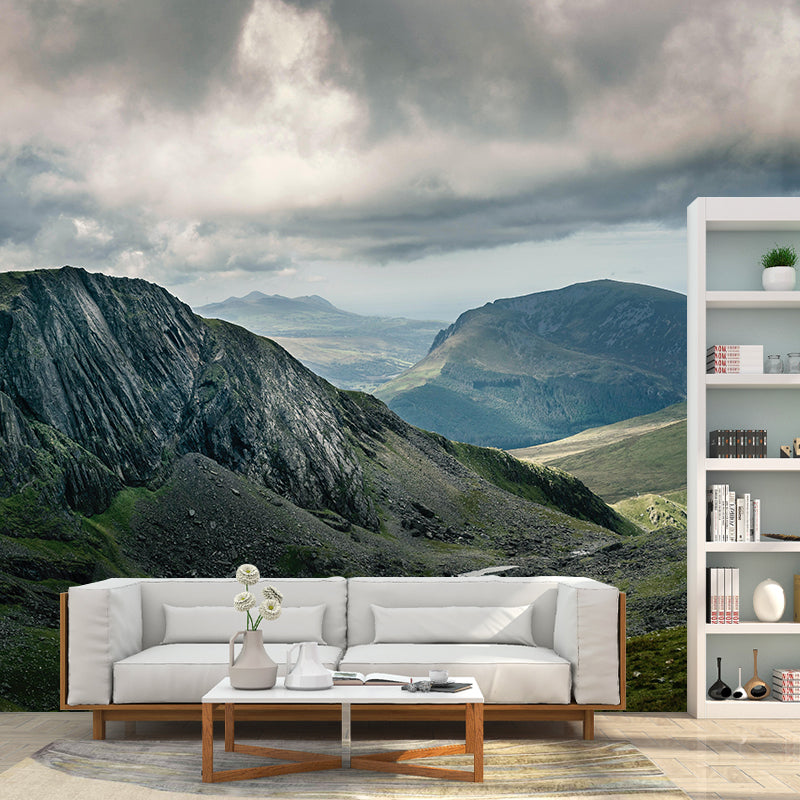 Photography Style Mountain View Mural Mildew Resistant Wallpaper for Guest Room Decor