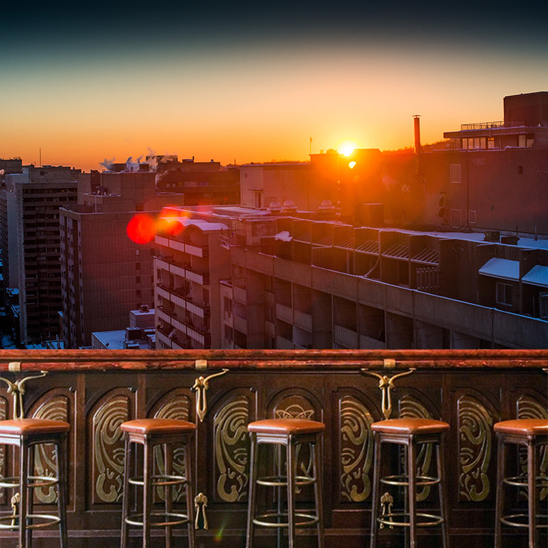 Photography Horizontal City Wall Mural Decal Moisture Resistant for Home Decor