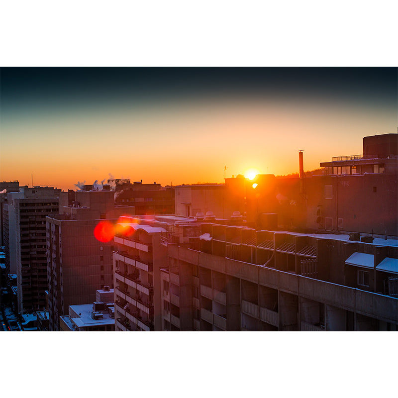 Photography Horizontal City Wall Mural Decal Moisture Resistant for Home Decor