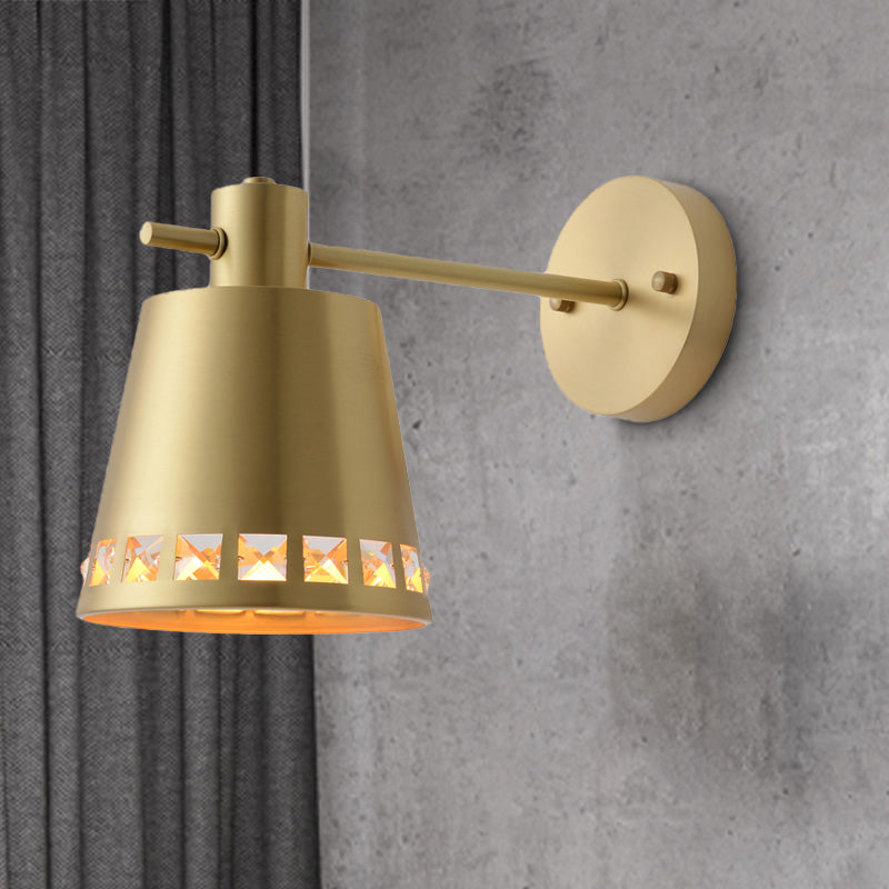 1 Lampen Badezimmer Wandlampe Modernismus Messing Wandleuchte Leuchten mit Laufmetallschatten