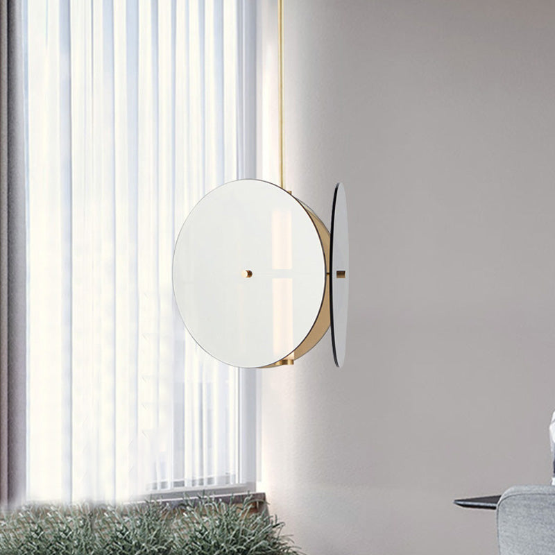 LED Dining Room Pendant Light Modern Gold Hanging Lamp with Round Amber Glass Shade