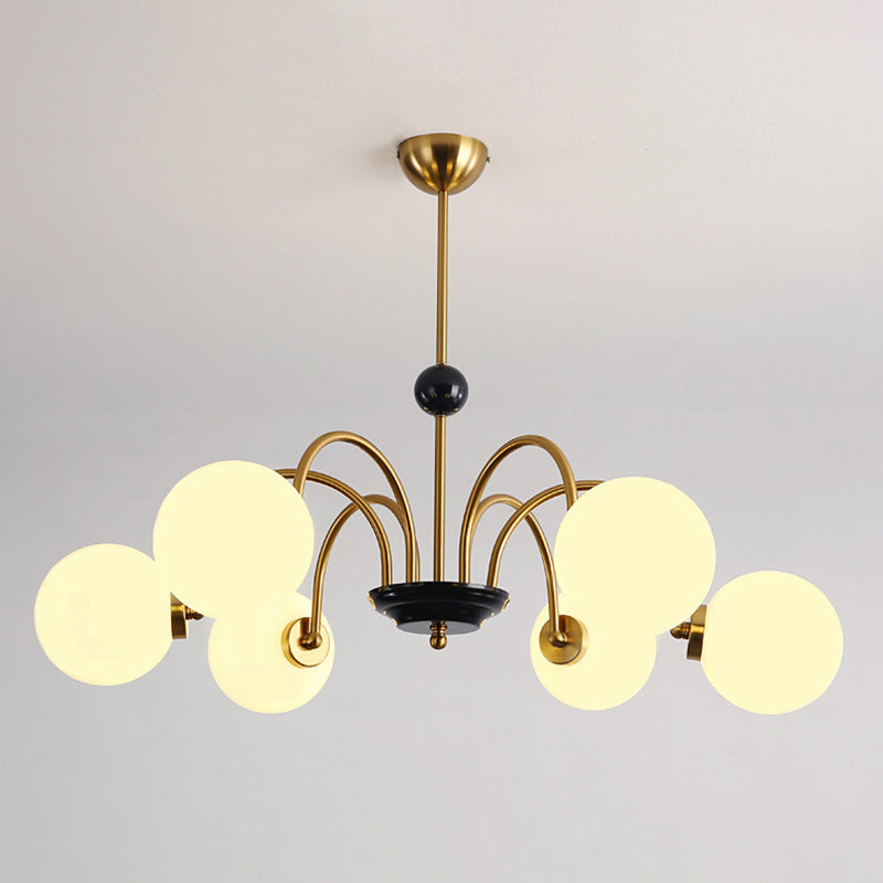 Lampada lampadina a globo Illuminazione a sospensione moderna in vetro bianco per il ristorante