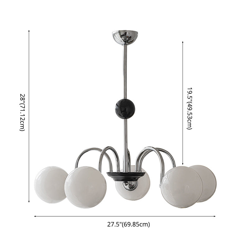 Lampada lampadina a globo Illuminazione a sospensione moderna in vetro bianco per il ristorante