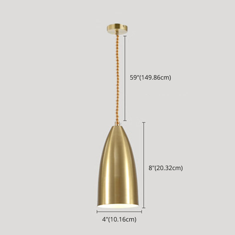 Metal One Blub Hanging Light Postmodern Style Suspension Pendentif For Coffee Shop