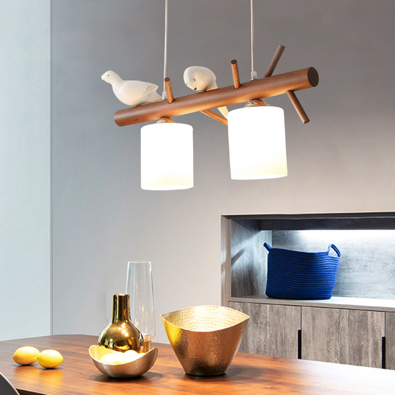 Branches en bois lampe de l'île Modern Simplicité Pendentif Lighting for Restaurant