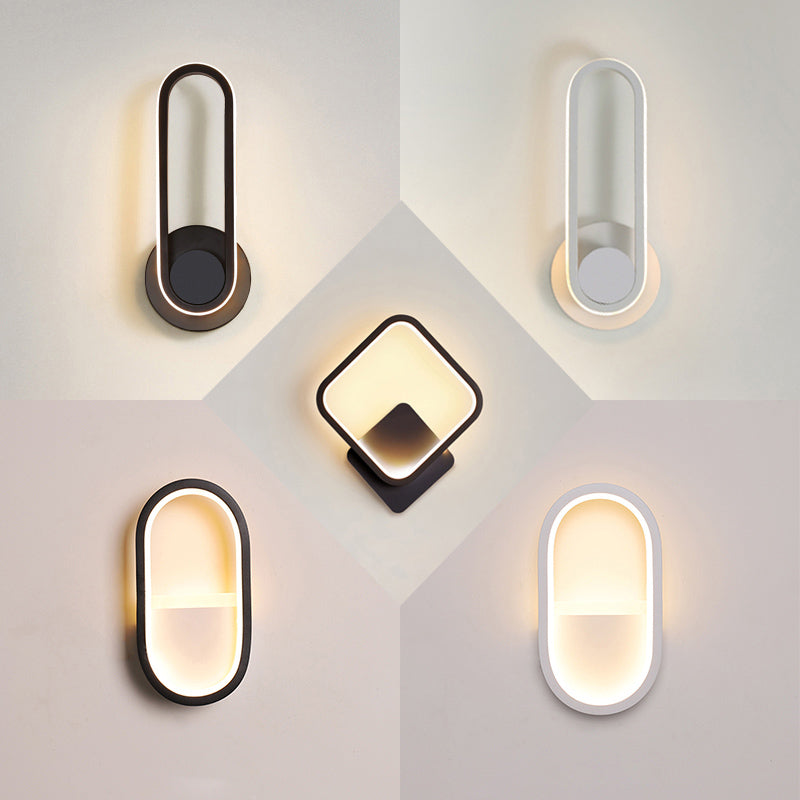 Lampada da parete con pale di funce da parete da letto geometrica a parete da letto.