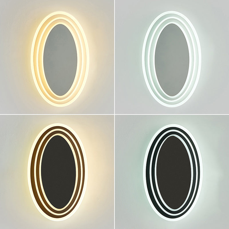 Layered Metal Wall Light Sconce Nordic Style LED Wall Mounted Light for Living Room
