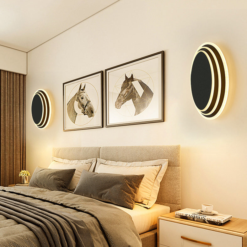 Luz de pared de metal en capas aplanadoras de estilo LED de estilo nórdico para sala de estar para sala de estar