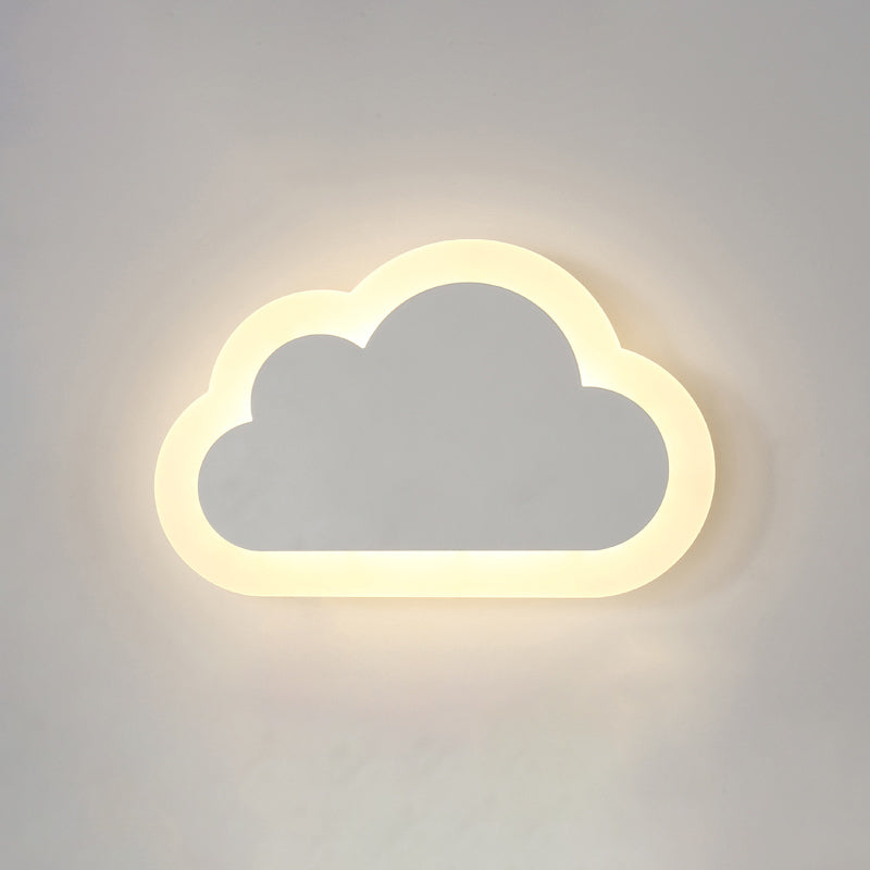 White Shaded Wall Mounted Light Minimalist-Style LED Metal Wall Mounted Lighting