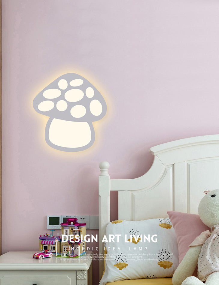 White Shaded Wall Mounted Light Minimalist-Style LED Metal Wall Mounted Lighting