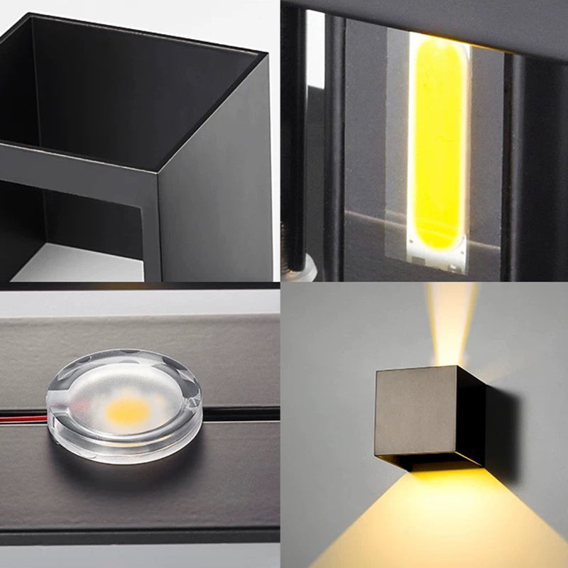 Metall Quadratleuchte LED -LED -Wandleuchte minimalistische LED -Wandleuchte