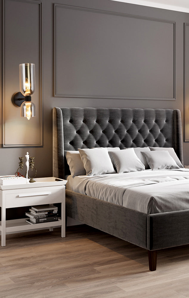 Moderne Stil schattierter Leuchten Leuchten Glas Schlafzimmer Wandbeleuchtung für Schlafzimmer