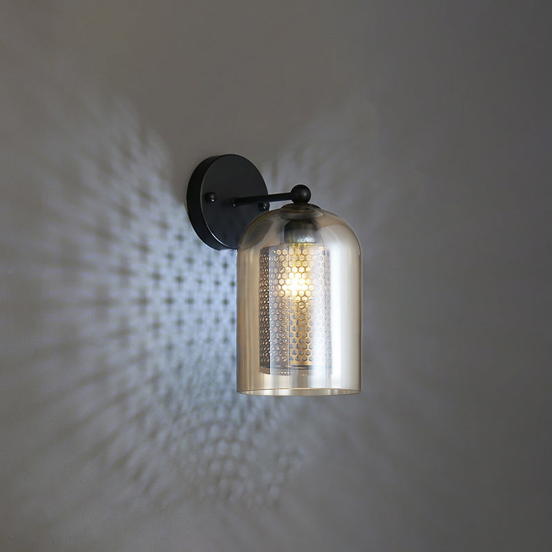 Glass Shaded Wall Light Sconce Nordic Style Wall Lighting Fixture for Living Room