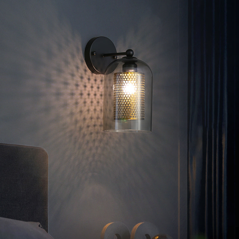 Glass Shaded Wall Light Sconce Nordic Style Wall Lighting Fixture for Living Room