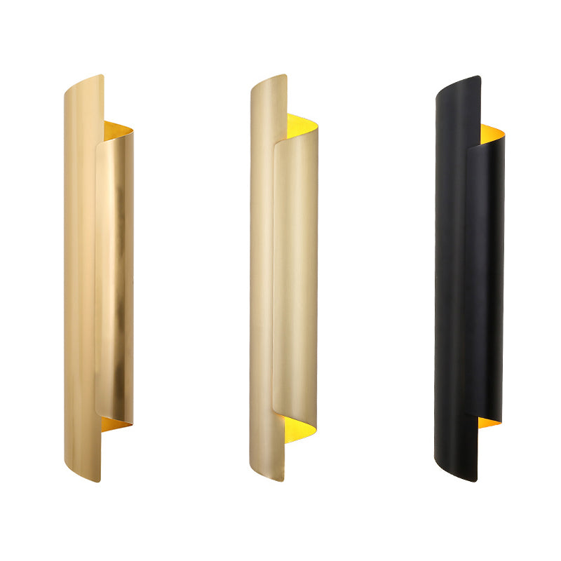 Iluminación de pared curva Minimalista Minimalista de iluminación de pared de metal para sala de estar