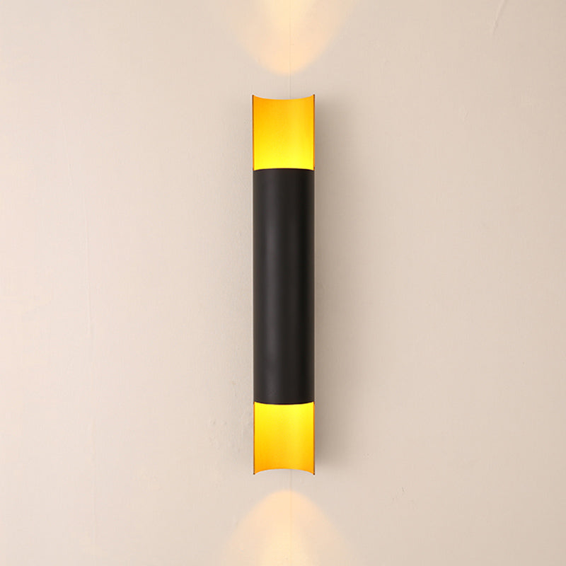 Cilindro Dormitorio Luz de luz Luz de luz Metal Simplicity Lighting Lights en dorado-negro