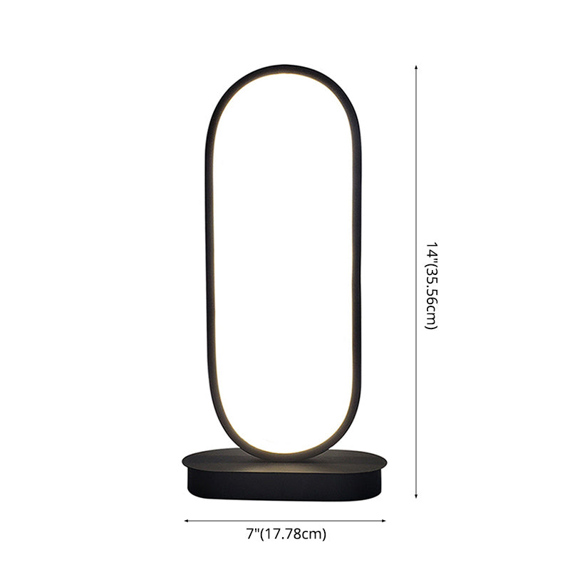 Table de nuit en acrylique elliptique légère lampe de chevet nordique LED pour chambre à coucher