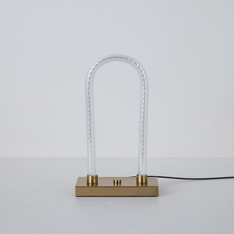 Table arc en acrylique Lumière Simple Style Gold LED Lampe de nuit pour chambre à coucher