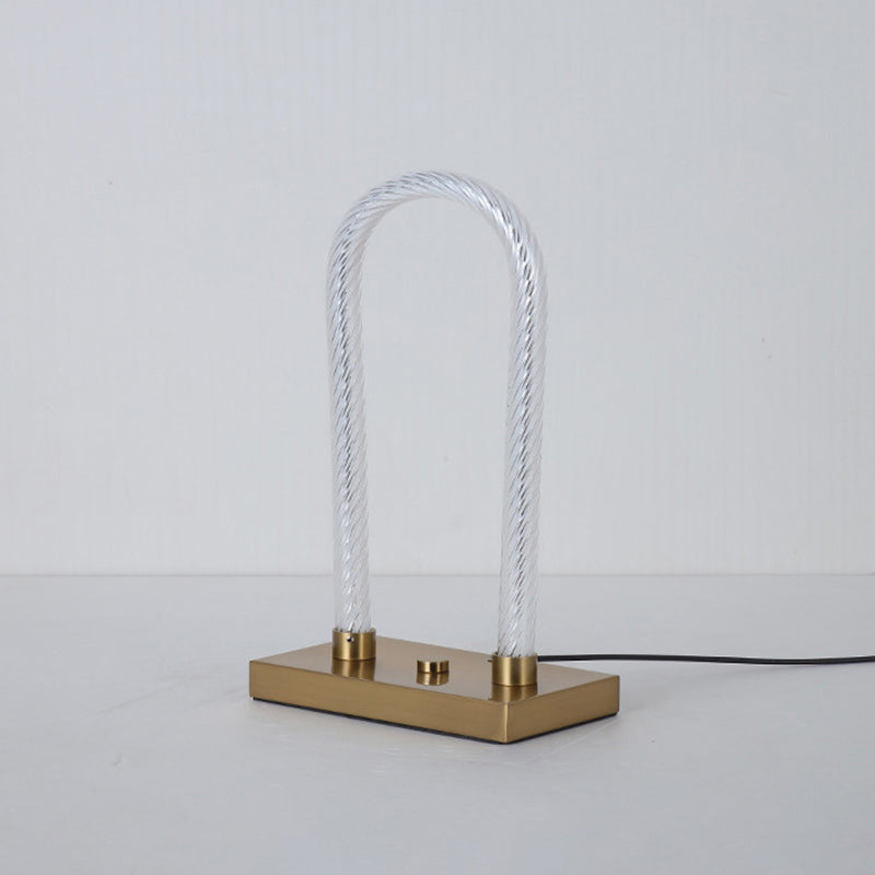Table arc en acrylique Lumière Simple Style Gold LED Lampe de nuit pour chambre à coucher