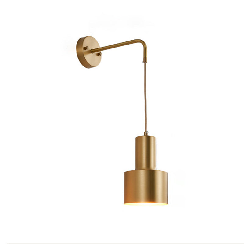 Cylinder Wall Lighting Fixture Nordic-Style Metal Living Room Wall Sconce Lighting