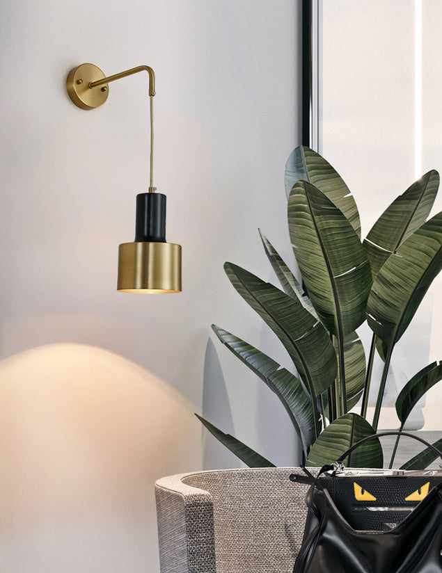 Accesorio de iluminación de pared de cilindro de la sala de estar de metal de estilo nórdico iluminación de pared de la pared