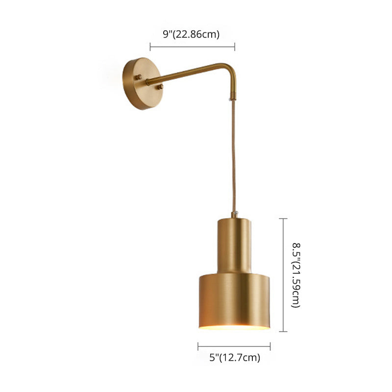 Accesorio de iluminación de pared de cilindro de la sala de estar de metal de estilo nórdico iluminación de pared de la pared