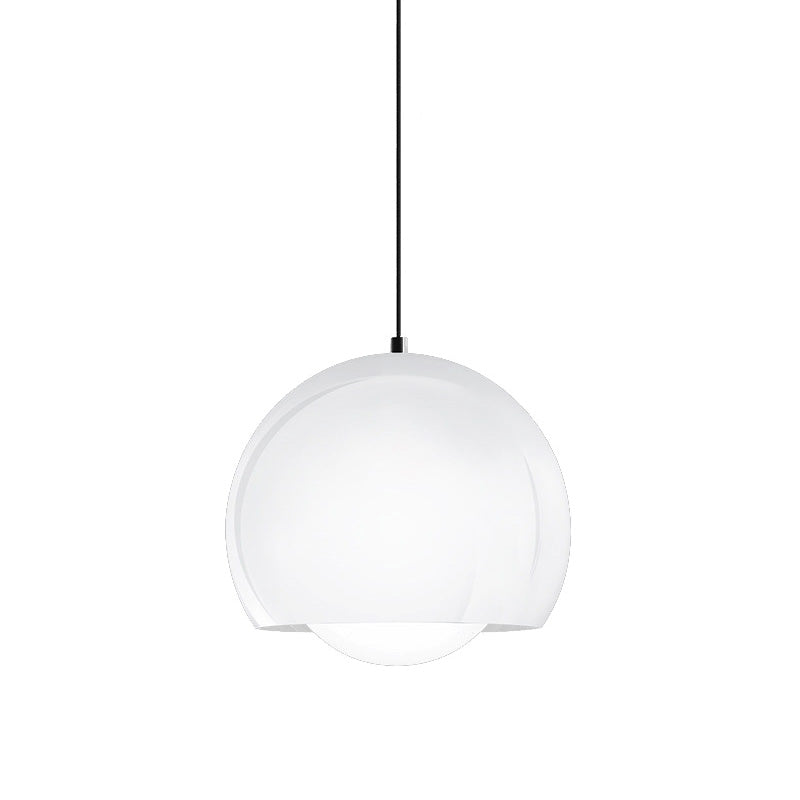 Sphere Pendant Light Minimalist Opal Glass 1 Light Restaurant Ceiling Suspension Lamp