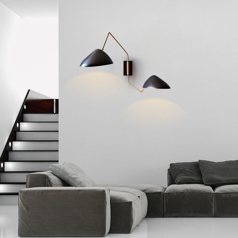 Swingarm Wand gemonteerd licht Minimalistisch metalen 1 kop woonkamer LED Wandverlichting in zwart