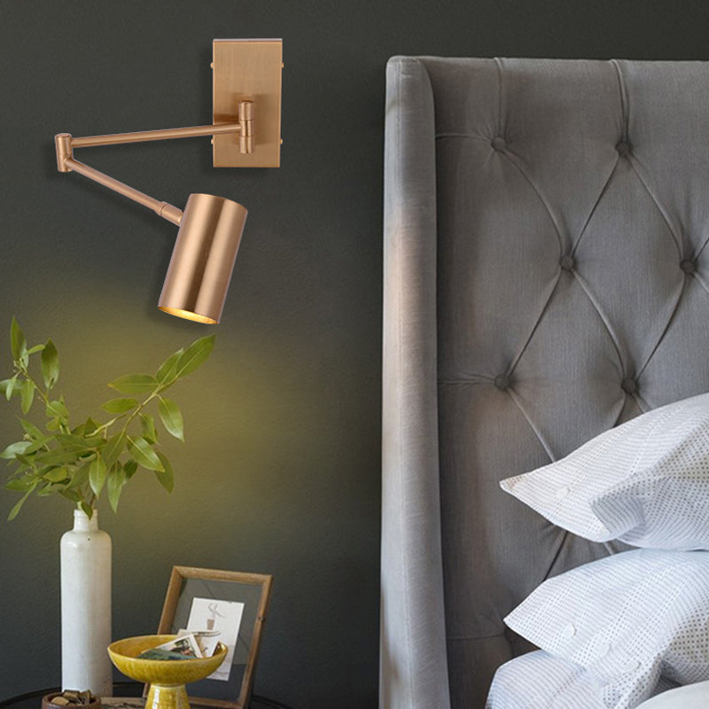 1 Éclairage mural moderniste à LED moderniste à la tête avec une teinte en métal de tuyau