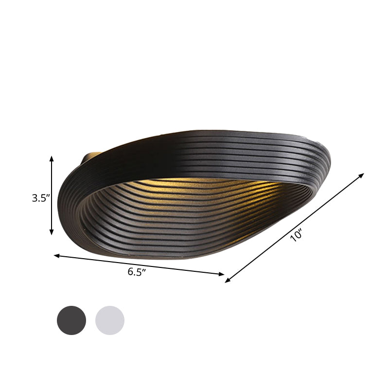 Luz de pared geométrica Splicina Minimalista 1 CABEZA CABEZA BLANCA/NEGRO LEIMINACIÓN DE MUBIERA LED DEL LED EN LA LUZ CALIENTE/BLANCA